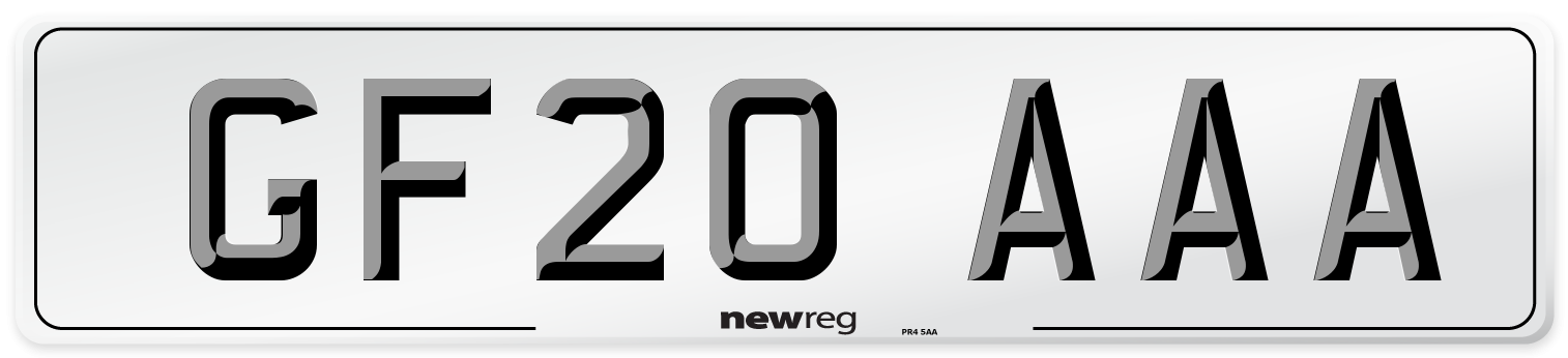 GF20 AAA Number Plate from New Reg